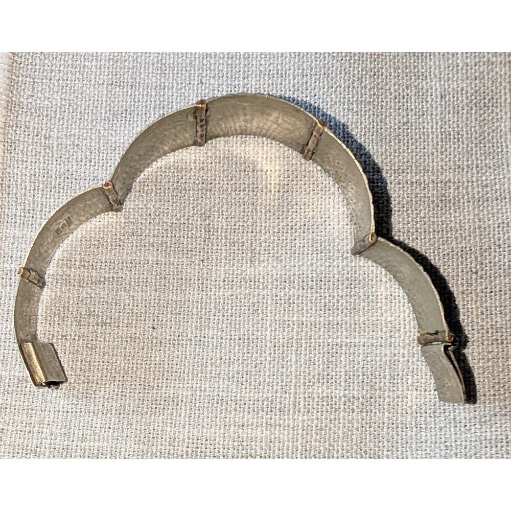 Taxco Sterling Silver Panel Bracelet Mixed Metal Embossed Mexican Artisan 7.5 in - Picture 11 of 14